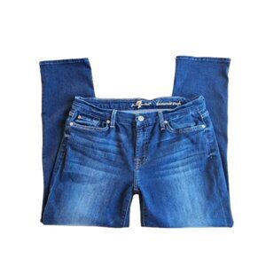 7 For All Mankind Mid-Rise Kimmie Crop Denim Jeans   Size: 30